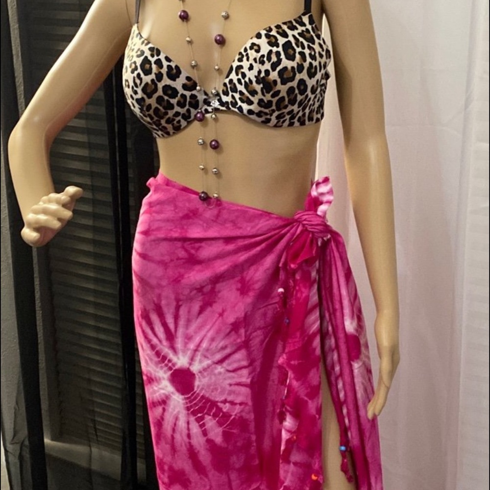 Pink Tie-Dye Sarong Wrap
